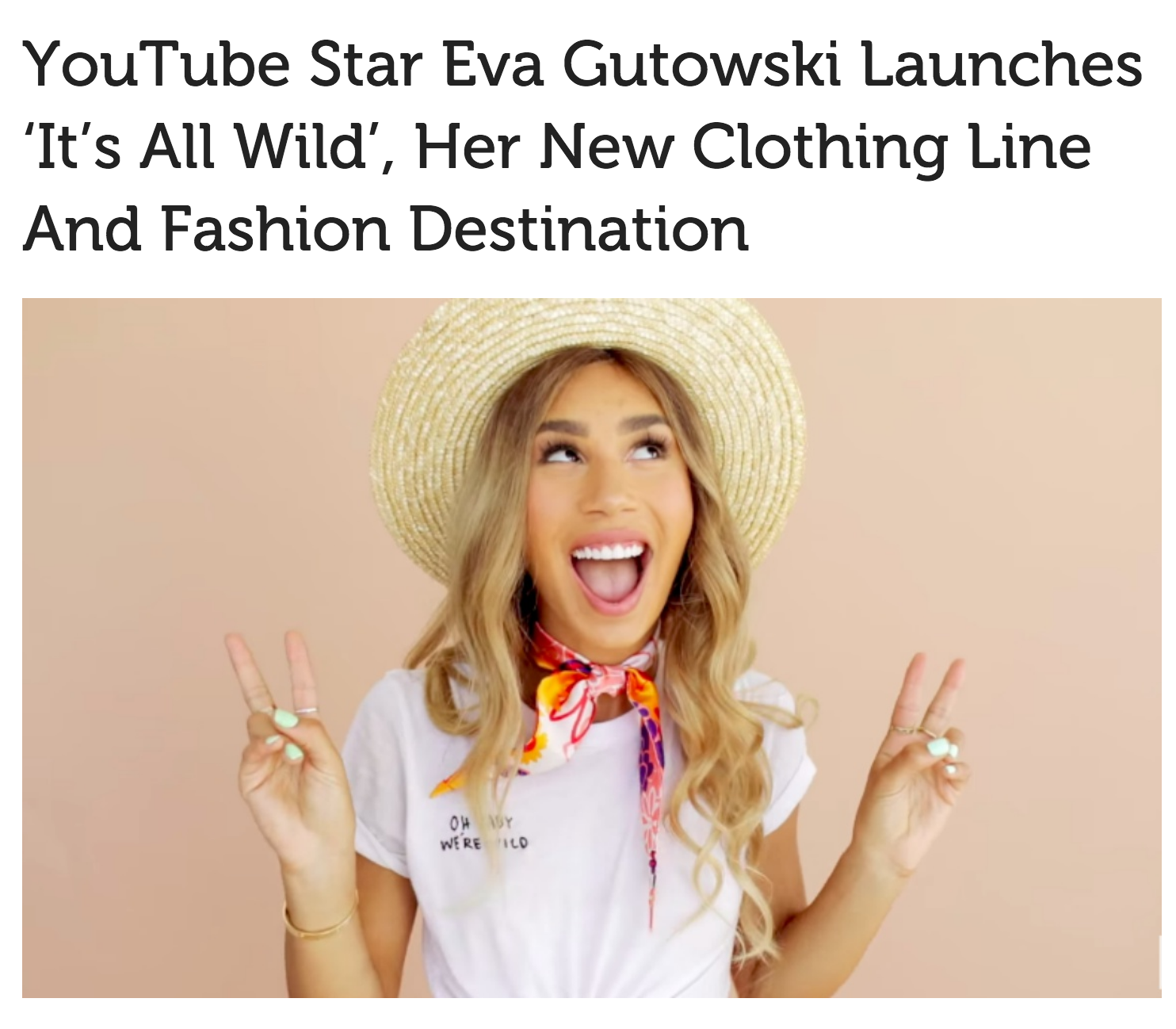YouTube star Eva Gutowski Launches a Global Brand Adventure